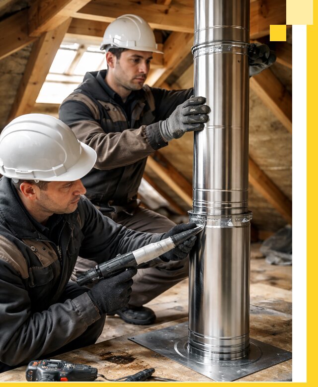 Монтаж дымоходов для каминов в Воткинске с гарантией качества
