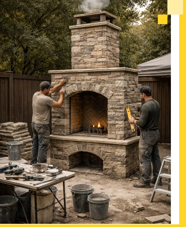 Проектирование и установка уличных каминов в Воткинске