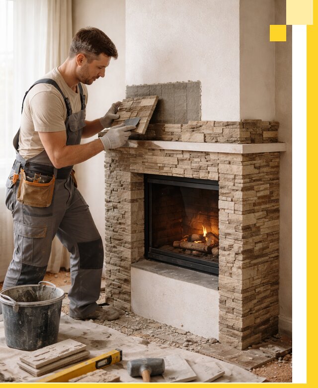 Изготовление и монтаж каминов для дома под ключ в Воткинске