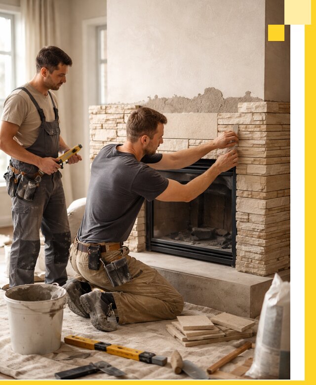 Установка и монтаж каминов для загородного дома в Воткинске