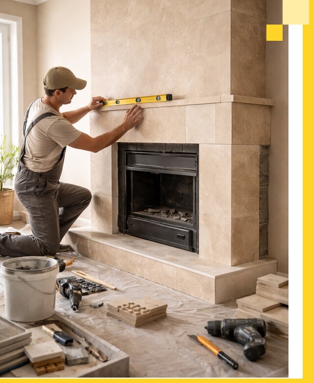 Установка и монтаж каминов в частном доме под ключ в Воткинске