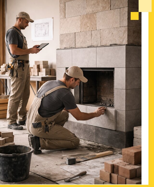 Индивидуальные проекты каминов и каминных систем в Воткинске