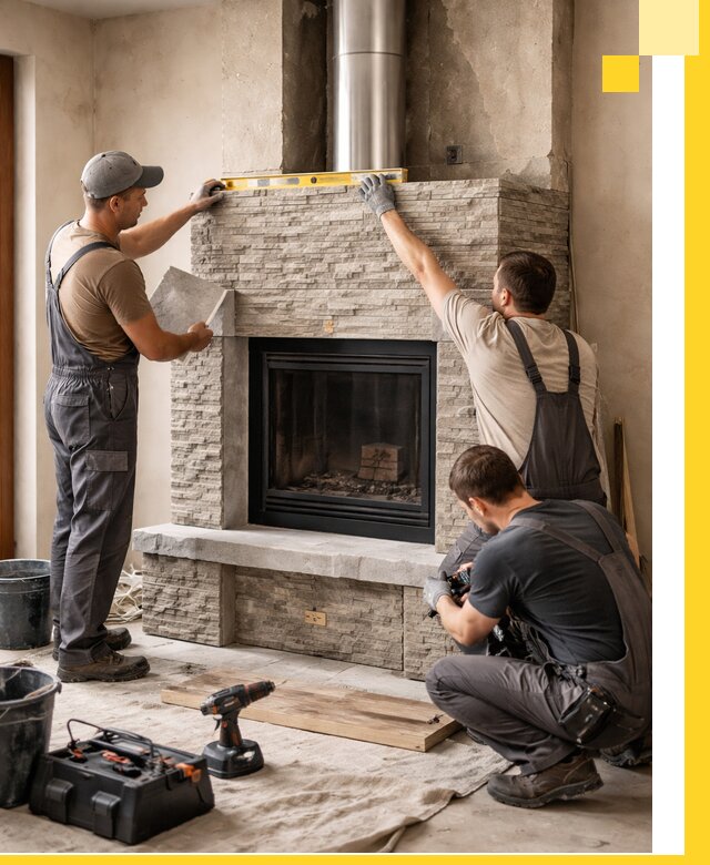 Профессиональный монтаж каминов под ключ в Воткинске для дома