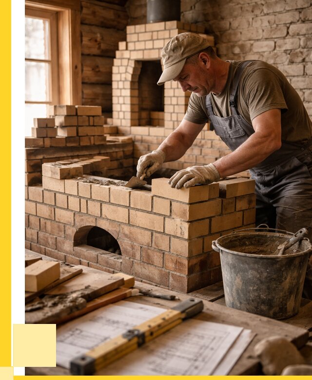 Кладка печей из кирпича в Воткинске цены от 31080 р. - ЭриданВтк