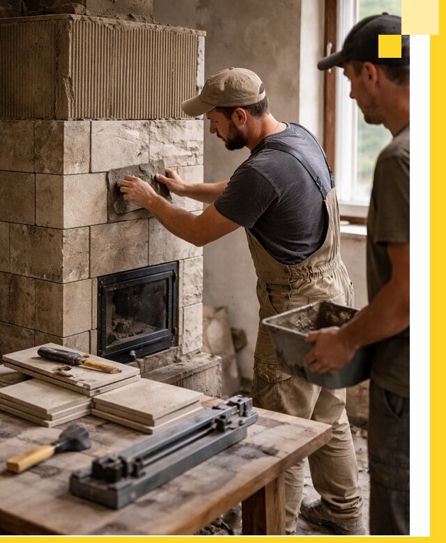 Профессиональная облицовка печей в Воткинске: керамика и камень