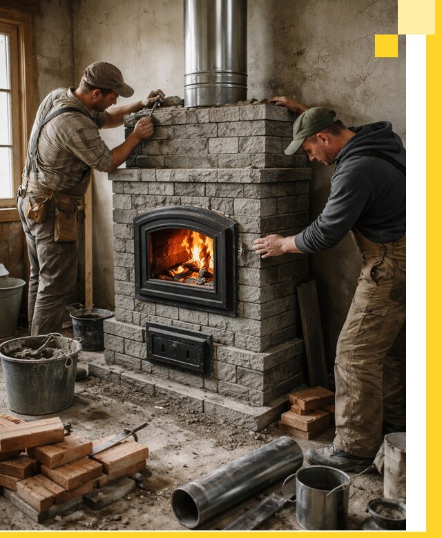 Производство, поставка и монтаж дровяных печей в Воткинске