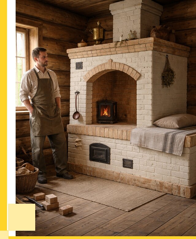 Русские печи с лежанкой под ключ в Воткинске от 155400 р. ЭриданВтк