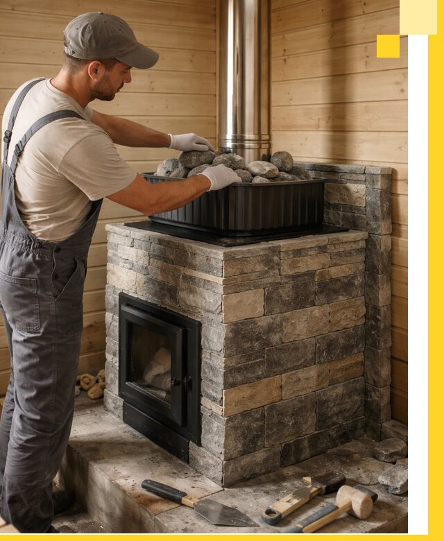 Печи для парной в Воткинске, производство, монтаж и обслуживание