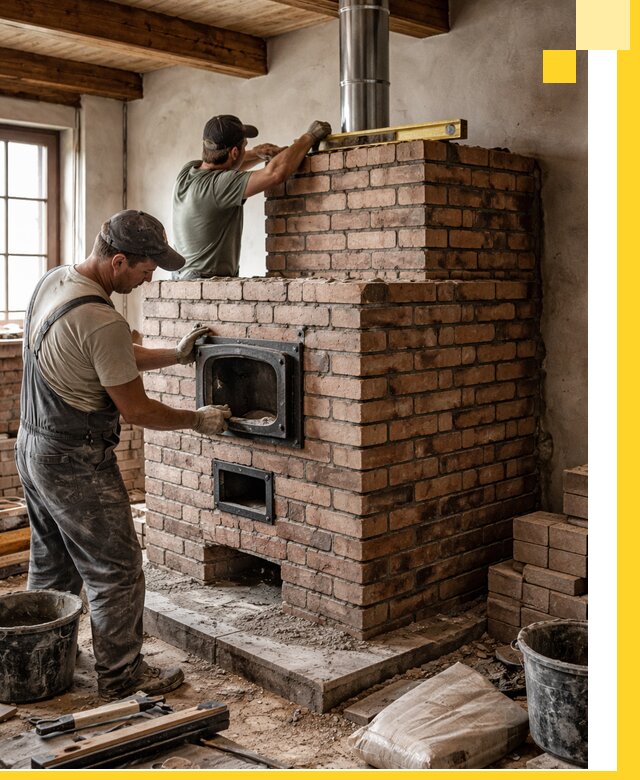 Печи для загородного дома под ключ в Воткинске — монтаж и сервис