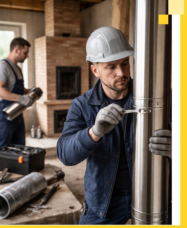 Профессиональный монтаж дымоходов для печей в Воткинске