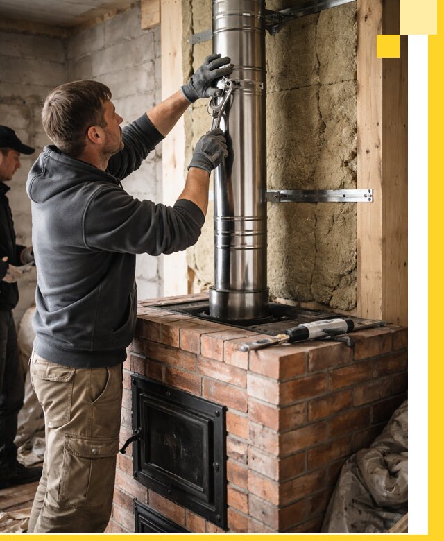 Изготовление и монтаж печей и дымоходов под ключ в Воткинске