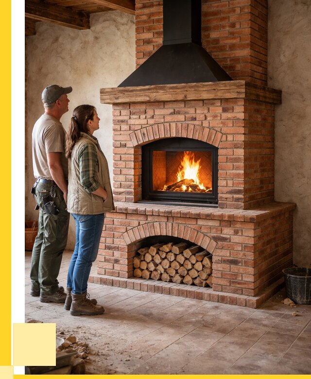 Печи камины из кирпича в Воткинске от 124320 р. | ЭриданВтк