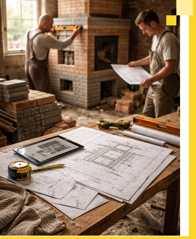 Проекты печей и каминов с индивидуальным дизайном в Воткинске