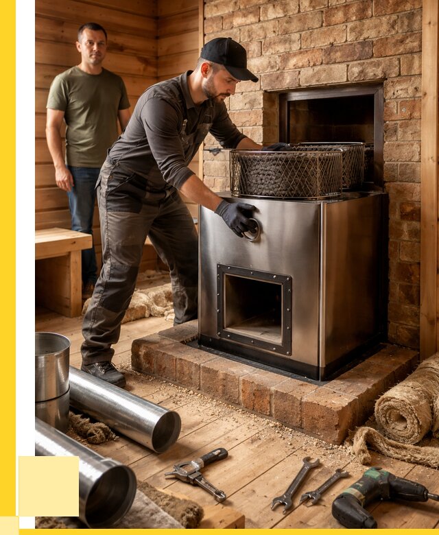 Монтаж банных печей под ключ в Воткинске от 18648 р., ЭриданВтк