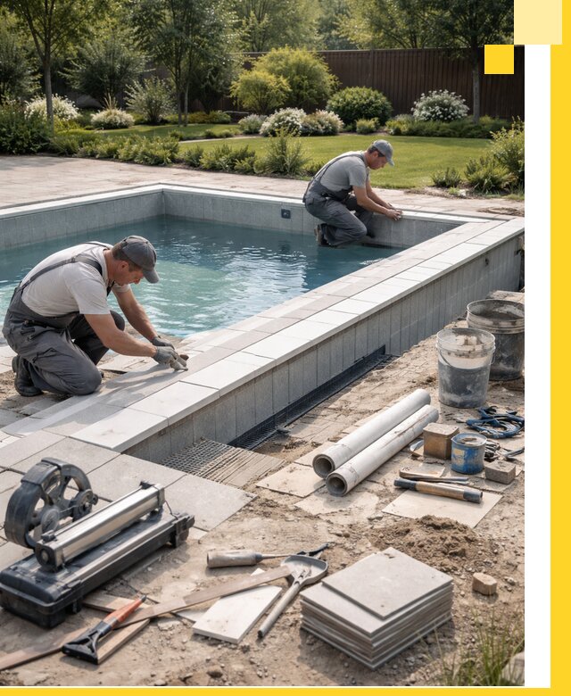 Строительство открытых бассейнов под ключ в Воткинске профессионально