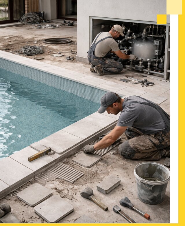 Строительство и монтаж бассейнов в коттедже в Воткинске