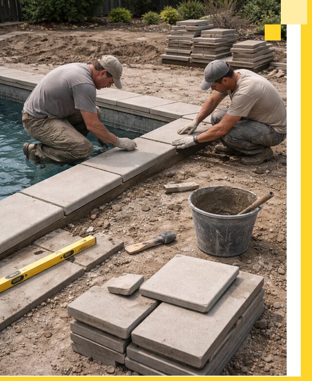 Установка и изготовление копингового камня для бассейнов в Воткинске