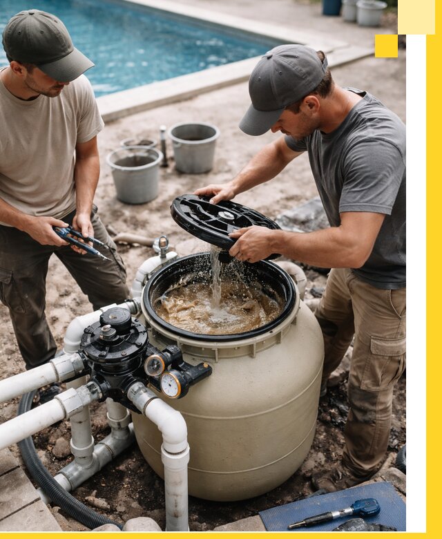 Установка и обслуживание песочных фильтров для бассейнов в Воткинске
