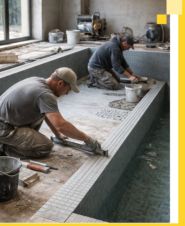 Строительство бассейна в частном доме в Воткинске под ключ