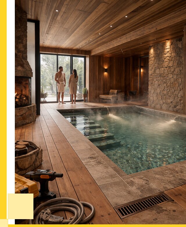 Проекты бань с бассейном под ключ в Воткинске от 77700 р., ЭриданВтк