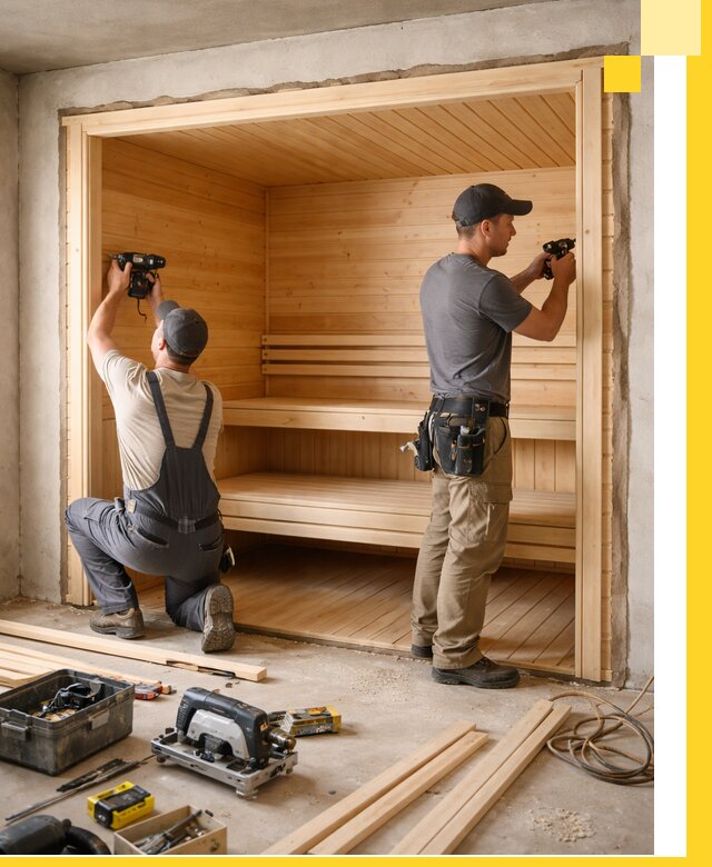 Монтаж саун под ключ в Воткинске — проектирование и установка