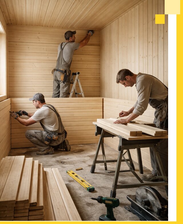 Обшивка саун в Воткинске из натуральной древесины под ключ