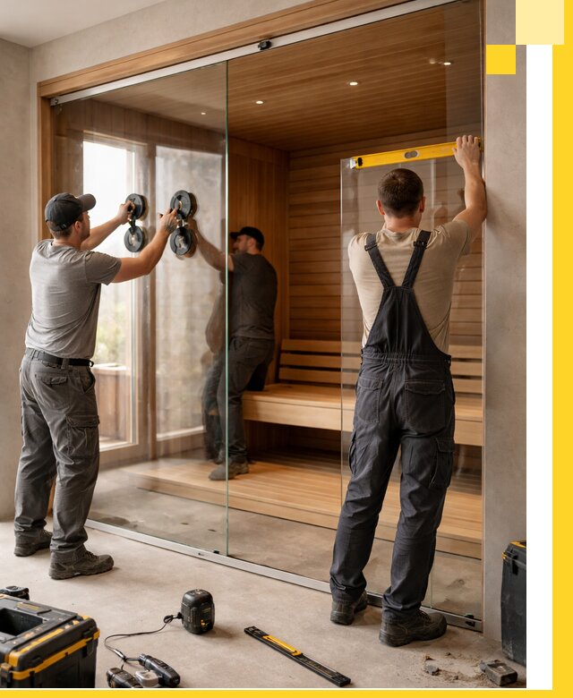 Производство и монтаж стеклянных саун под ключ в Воткинске