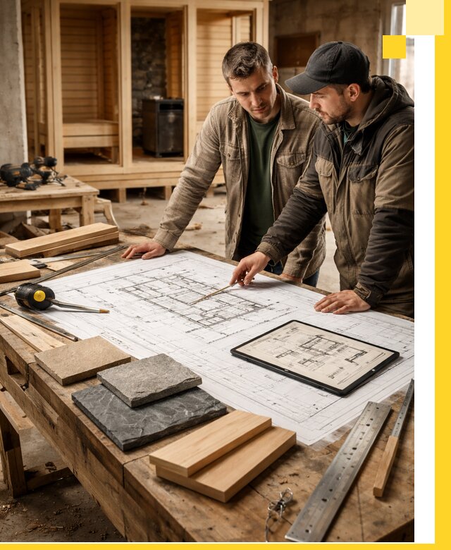 Проекты бань под ключ и планы строительства в Воткинске