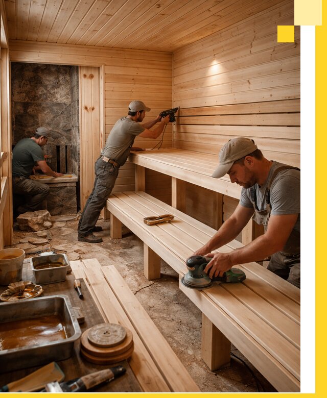 Профессиональная отделка бань в Воткинске под ключ, с гарантией