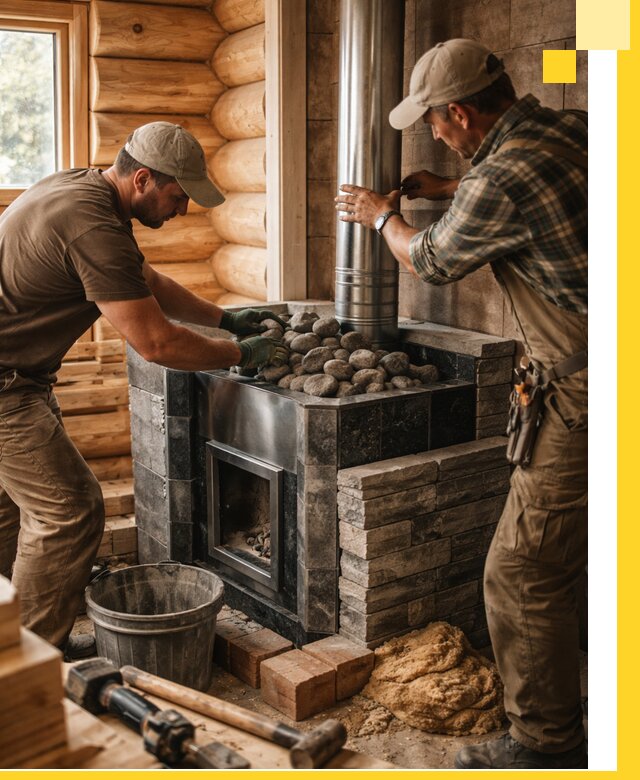 Строительство и отделка русских бань под ключ в Воткинске