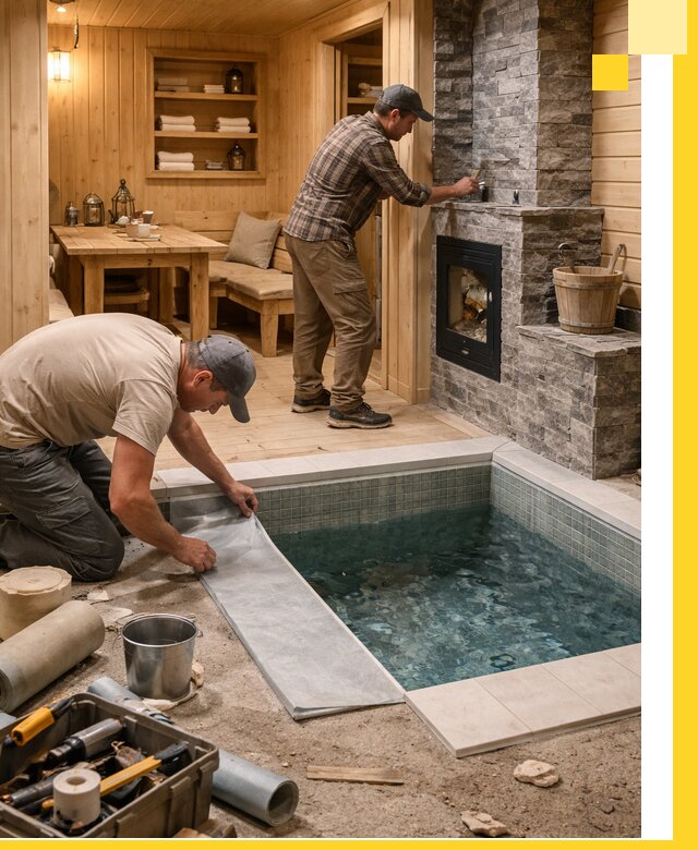 Строительство бань с комнатой отдыха под ключ в Воткинске