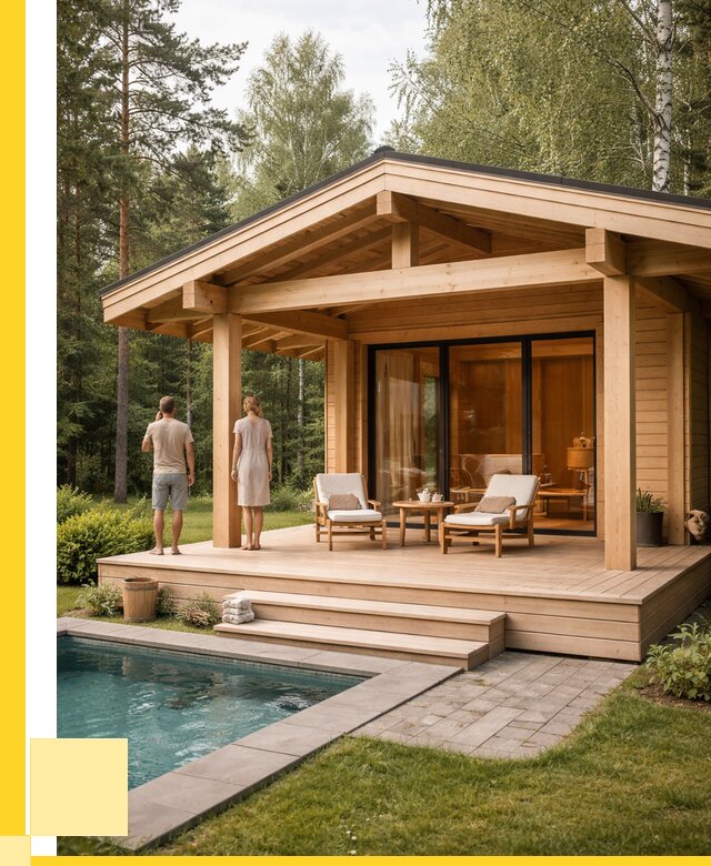 Бани с террасой под ключ в Воткинске от 621600 р. | ЭриданВтк