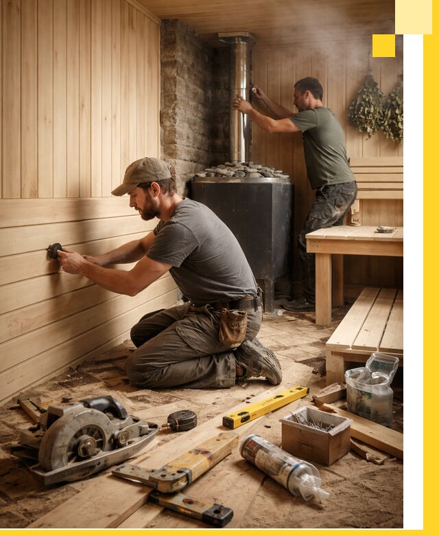 Полное строительство и оснащение парных под ключ в Воткинске