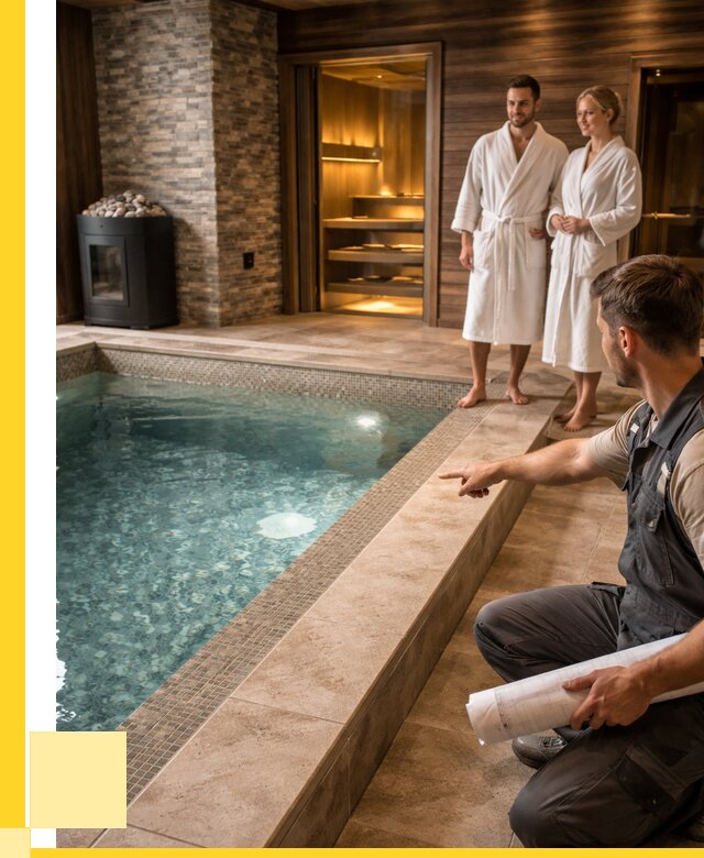 Проект бани с бассейном под ключ в Воткинске от 67340 р. | ЭриданВтк