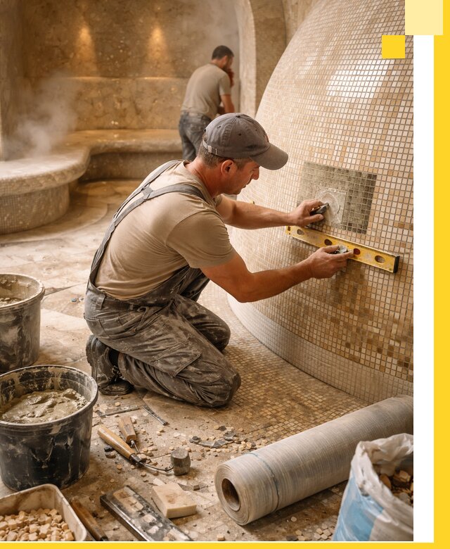 Хамам под ключ в Воткинске: проектирование, строительство, отделка