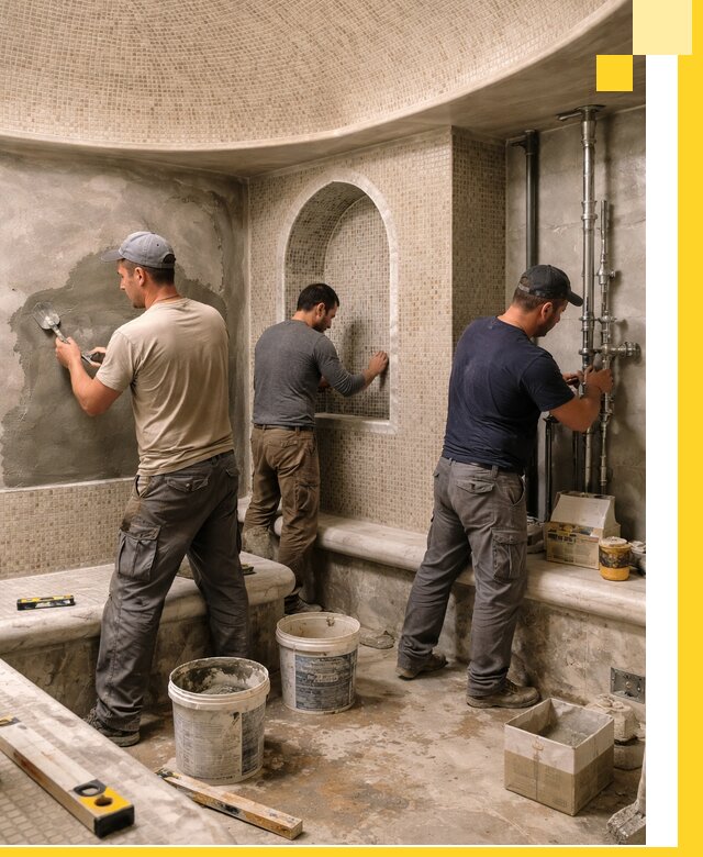 Профессиональный монтаж хамамов под ключ в Воткинске с гарантией