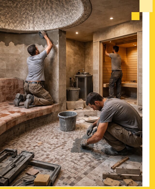 Проект и строительство хамама бани и сауны под ключ в Воткинске