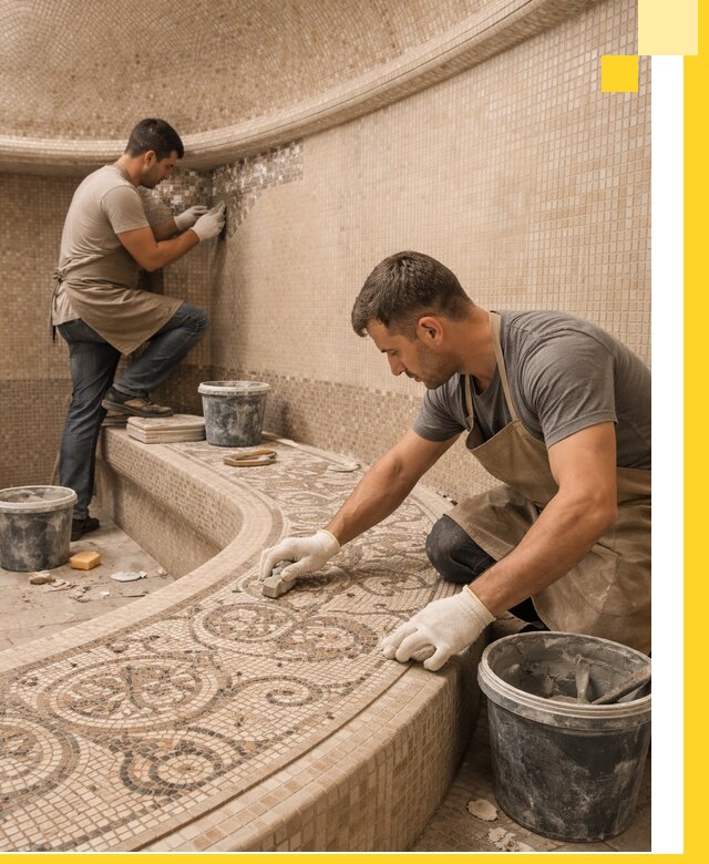 Плитка для хамама в Воткинске, укладка, подбор и поставка