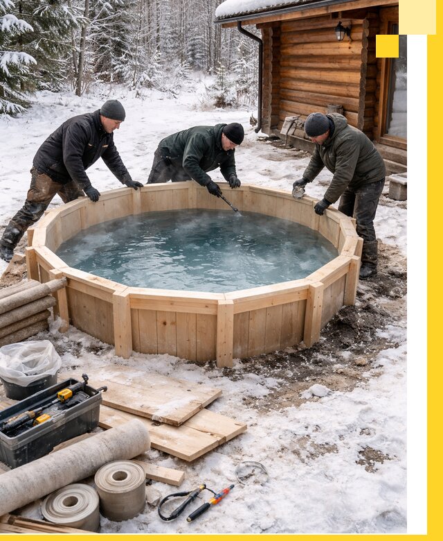 Изготовление и установка ледяных купелей под ключ в Воткинске