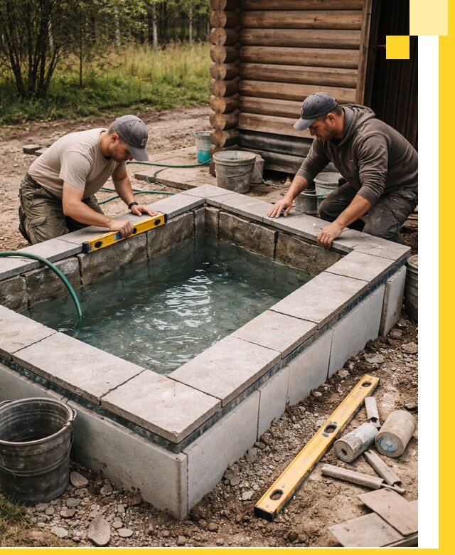 Изготовление и установка холодных купелей под ключ в Воткинске